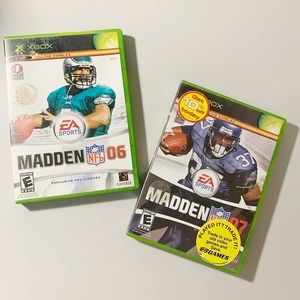 XBOX MADDEN 06 & 07 NFL Football Video Games Lot of 2 John Gamer Discs Microsoft